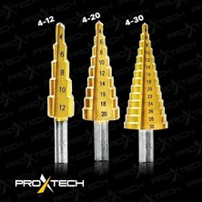 Proxtech Kademeli Hss Sarmal Matkap Ucu Seti Kademli Sac Delme 3 Pcs Set 4-12 / 4-20 / 4-32