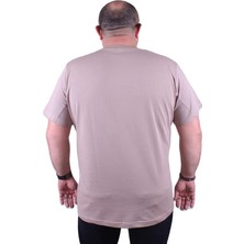 Starbattal Büyük Beden Erkek Sıfır Yaka Tişört Fantastic 23121 Toprak