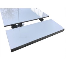 Bengi Ticaret Masa x Ayak Model Metal Nikelaj Dikdörtgen Kelebek Yan Açılır Kargo Tabla Üstü Cam El Yapım