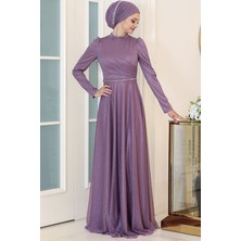 Esilanur Işıl Tesettür Abiye Lavanta