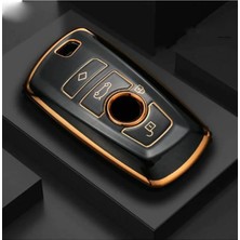 BigKey Bmw F Serisi Cas4 Tip 4 Buton Siyah Oto Anahtar Kumanda Kabı Kılıfı Oto Anahtarlık F30