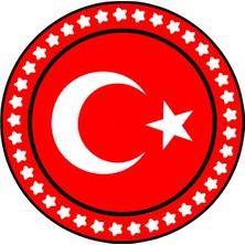 BS.Elektronik Etiketçilere Özel Sticker Türk Bayrağı - Sticker Türkiye Yıldız