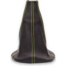 Desingonb Audi A5 2007-2016  Uyumlu Vites Körüğü Siyah Deri Sarı Dikiş