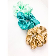 Aymeta Kadın 3 ' Lü Saten  Saç Lastik Toka Seti