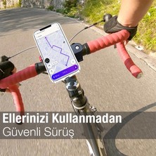 Coofbe Yeni Nesil Kilitli Dönen Başlıklı Motorsiklet Tutucu Bisiklet Tutucu Gidon Tutucu Telefon Tutucu