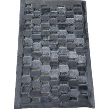 Dericibey Antrasit Renk Parçalı Peluş Halı 160 x 230 cm