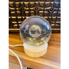 MYK Hediye ve Sanat Atölyesi Işıklı Usb li Cam Dünya