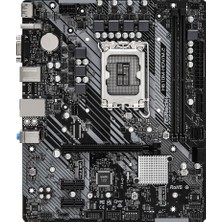 Asrock H610M Hdv/m.2 Ddr4 Soket 1700 Ddr4 3200MHZ Pcı-E 4.0, M.2, Usb3.2 HDMI DVI Dp Matx Anakart (ASRH610M-HDV)