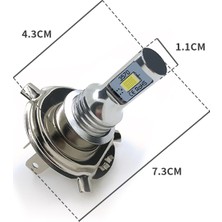 Femex Motosiklet H4 3 Fişli Far Ampülü Uzun Kısa 1 Adet