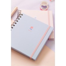 Matt Notebook 15X15 cm Kare 2'li Set Spiralli Kareli Tarihsiz Not Defteri Bubble Tea Çiçek