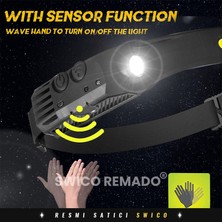 Swico Remado Hareket Sensörlü USB Şarjlı Cob LED Kafa Feneri (Yurt Dışından)