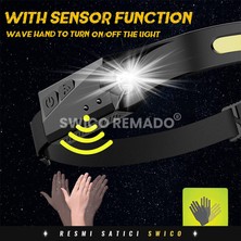 Swico Remado Hareket Sensörlü USB Şarjlı Cob LED Kafa Feneri (Yurt Dışından)