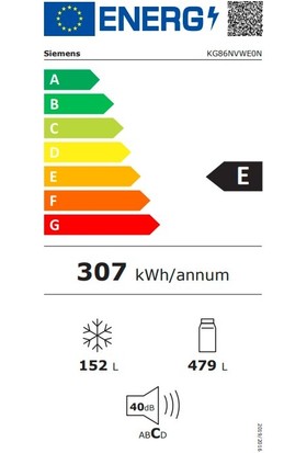 Siemens KG86NVWE0N 682 Lt No-Frost Kombi Tipi Buzdolabı