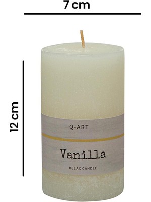 Q-Art Vanilla Silindir Blok MUM-7X12 cm