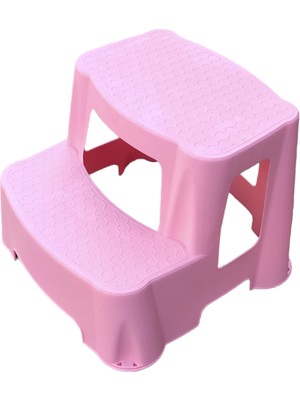 Bahat 2 Katlı Çocuk Basamağı Pembe Plastik