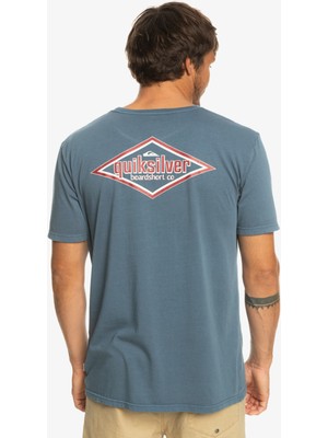 Quiksilver Quikwords Erkek Mavi Tişört