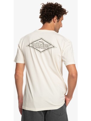 Quiksilver Quikwords Erkek Bej Tişört