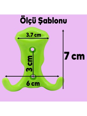 Badem10 Martı Duvar Vestiyer Portmanto Askısı Dolap Elbise Askılığı Yeşil Plastik Askı askılık