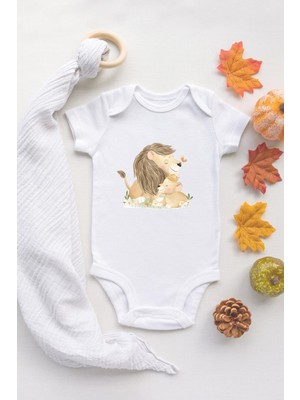 Tuğba Baby Özel Tasarım  Babasının Aslanı Bebek Body Baba Bebek Badi Zıbın