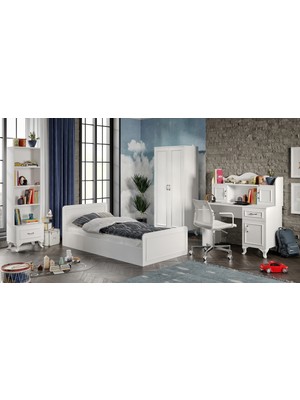 Kzn Home Snow Country Tarzı Çocuk Odası Takımı - 4 Parçalı ve Tamamı 1. Kalite Mdf