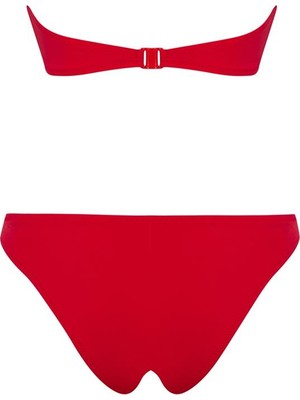 Sailor Moda Straplez Aksesuarlı Brezilyan Bikini Takım