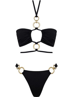 Sailor Moda Üç Halkalı Straplez Bikini Takım