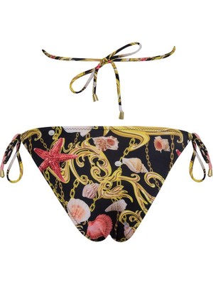 Sailor Moda Pareolu Brezilyan Üçgen Bikini Takım