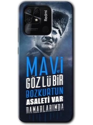 MRC İletişim Xiaomi Redmi 10C Kılıf Hd Desen Baskılı Arka Kapak - Bozkurt Atatürk