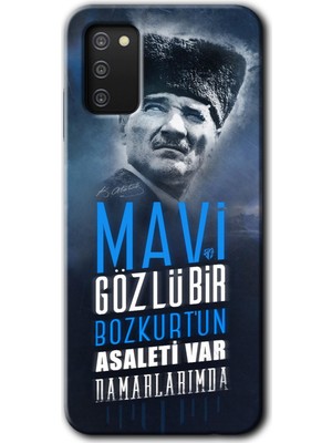 MRC İletişim Samsung Galaxy A03S Kılıf Hd Desen Baskılı Arka Kapak - Bozkurt Atatürk