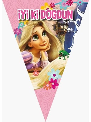 Parti Furyası Rapunzel 16 Kişilik Afişli Doğum Günü Süsleri Parti Seti Ekonomik Seti