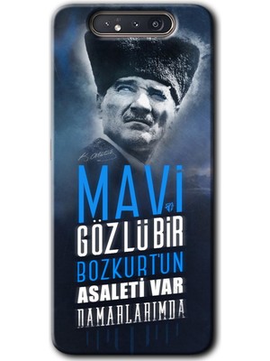 MRC İletişim Samsung Galaxy A80 Kılıf Hd Desen Baskılı Arka Kapak - Bozkurt Atatürk