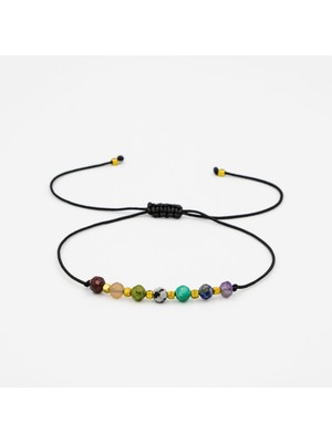 Osmanlı Doğal Taş Çakra-Jasper-Yeşim-Amazonit-Lapis Lazuli-Güneş Taşı-Ametist-Ay Taşı Doğal Taş Bileklik