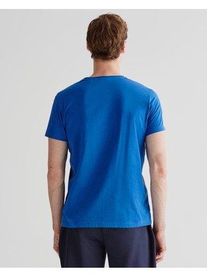 Gant Erkek Lacivert Regular Fit Bisiklet Yaka Logolu T-Shirt 2323113T.447