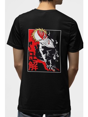 Populus Anime Bleach Ichigo Ön - Arka Baskılı Tişört