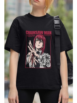 Populus Anime Chainsaw Man Makima Tişört
