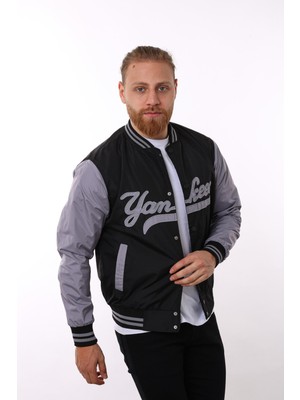 Famoda Siyah Yankees Baskılı Ceket F01000