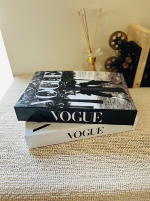 Saccura Dekor Dekoratif Kutu Vogue 2li Set Dekoratif Kitap Kutusu