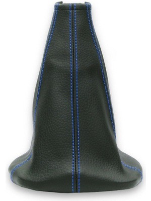 Desingonb Volkswagen Polo 6r 2009-2017   Uyumlu Vites Körüğü Siyah Deri Mavi Dikiş