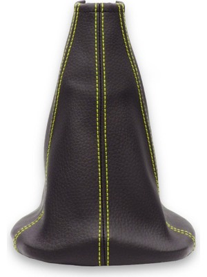 Desingonb Volkswagen Polo 2002-2008 9n   Uyumlu Vites Körüğü Siyah Deri Sarı Dikiş