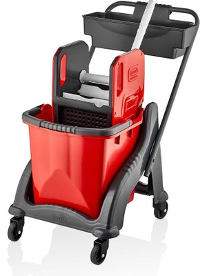 Ceymop Professional Tek Kovalı Temizlik Seti Plastik Çelik Presli Kat Arabası