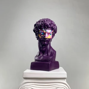 Hedgehog Art Shop David "purple Pop" Heykel, Büyük Boy Heykel, Özel Tasarım Dekoratif Heykel, Roma, Yunan Heykeli