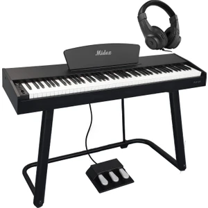 PLX-125BK Taşınabilir Dijital Piyano Tuş Hassasiyetli 88 Tuş Bluetooth (Stand ve Kulaklık Ile)