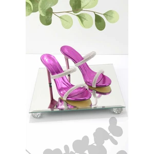 Metalik Fuşya  Kadın Terlik K04842862009