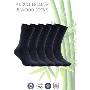 Erkek 5'li Premium Bambu Soket Çorap Dikişsiz - Füme