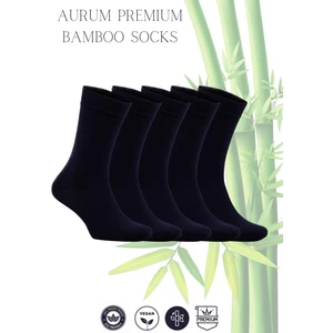 Erkek 5'li Premium Bambu Soket Çorap Dikişsiz - Koyu Lacivert