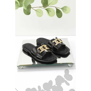 Siyah Leather Kadın Terlik K04826017103