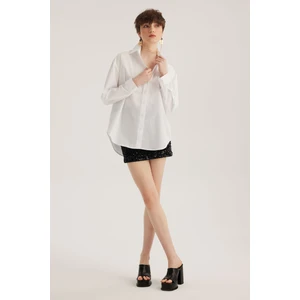 Stella Pulvis Beyaz Oversize Poplin Gömlek
