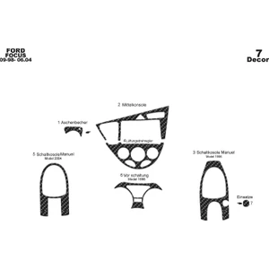 meriç cockpit design Meriç® Ford Focus Ön Torpido Kaplama Maun 7 Parça 1998-2004