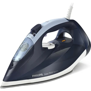 7000 Serisi Buharlı Ütü, 2800W, SteamGlide Plus Taban, 50 g/dk Sürekli Buhar, 250 g Şok Buhar, SteamGlide Plus, Koyu Mavi, DST7030/20
