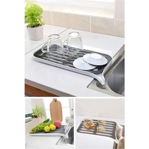 Lavabo Kenarı Tezgah Üstü Süzgeçli Bulaşıklık